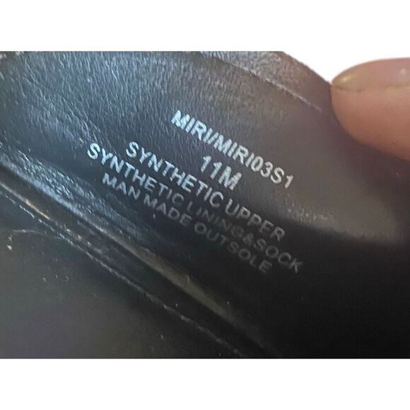 Steve Madden Black with Gold Chain Chunky Platform Loafers Shoes Women's Sz 11 - Picture 9 of 9